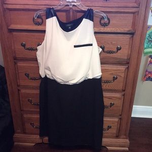 Professional Black and White Dress